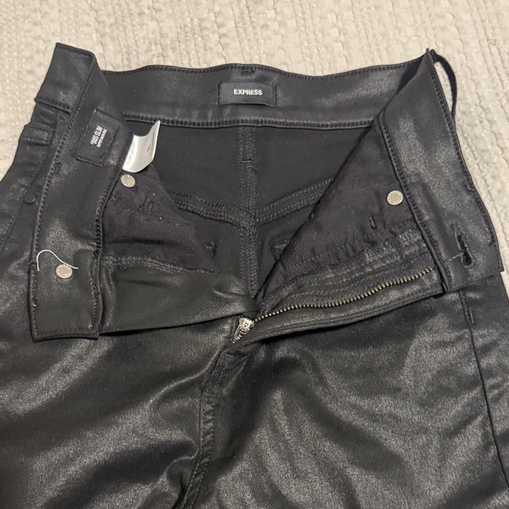 đExpress Black â90s Slim Super High Riseâ Straight Leg Pants. 0L. NWOT!!đ„ - Picture 4 of 5